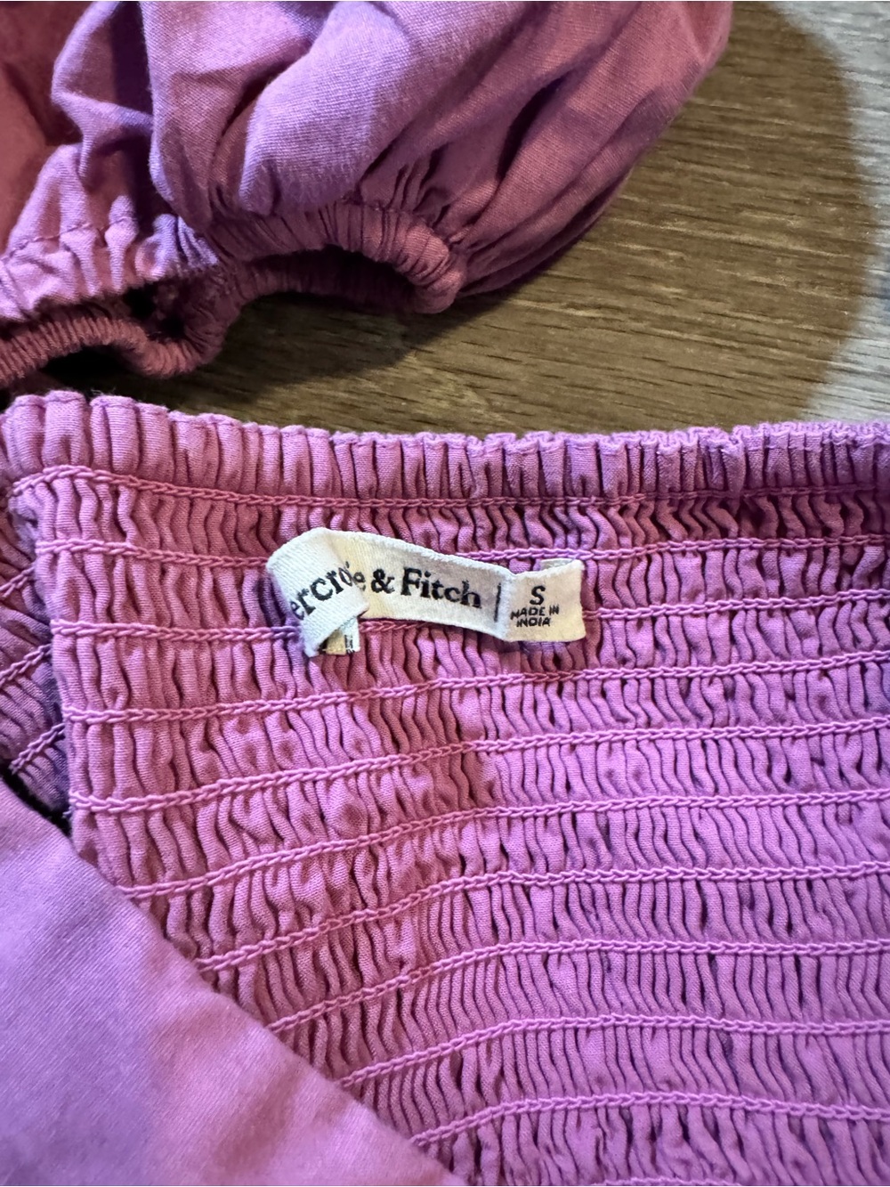 Abercrombie & Fitch Lilac Puff Sleeve Square Neck Mini Dress - Picture 3 of 4